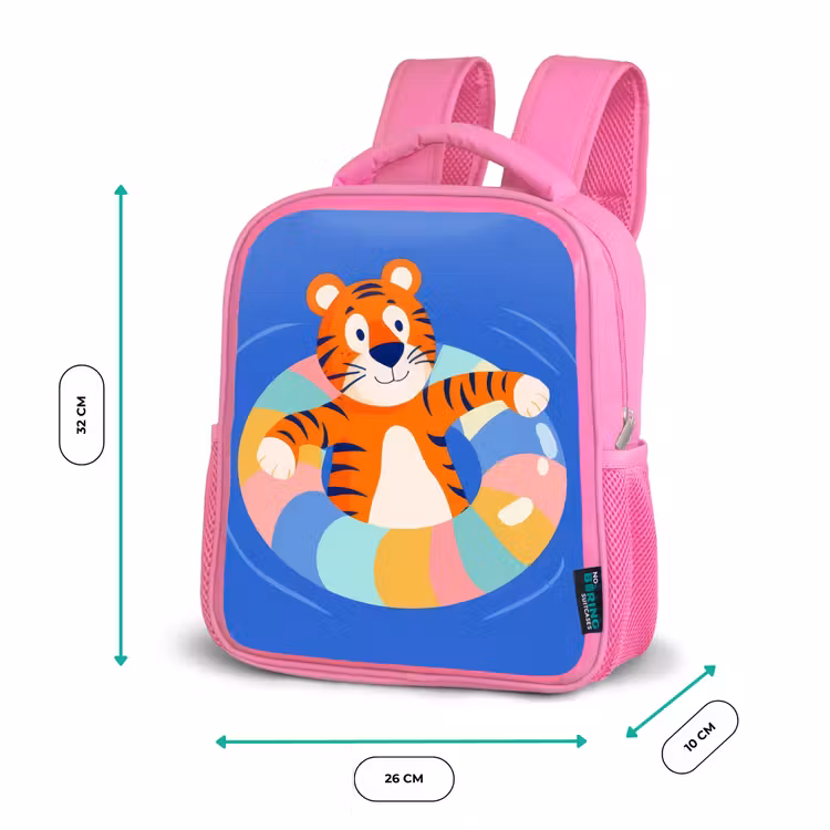 Tijger - Zwemband - Water Kinderrugzak - Roze middel -productfoto_formaten