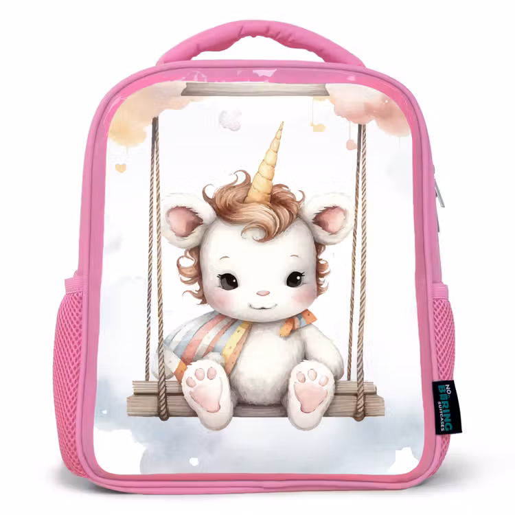 Eenhoorn - Dier - Kinderen - Unicorn Kinderrugzak - Roze middel -3d
