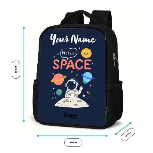 Astronaut - Quote - Planeten - Sterren Rugzak - Zwart middel -productfoto_formaten