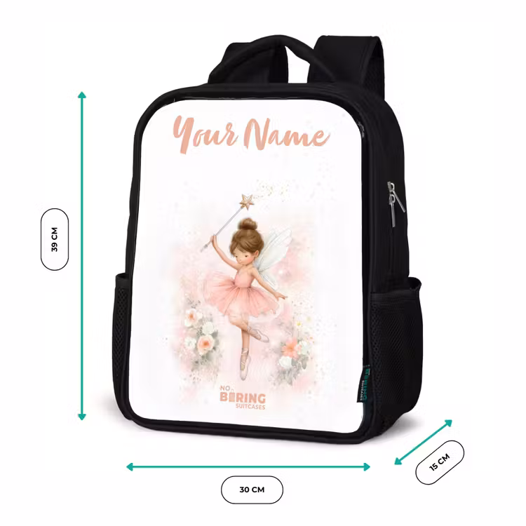 Ballerina fee in roze Rugzak - Zwart middel -productfoto_formaten