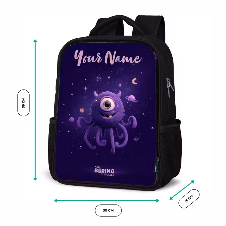 Kosmisch tentakelmonster Rugzak - Zwart middel -productfoto_formaten