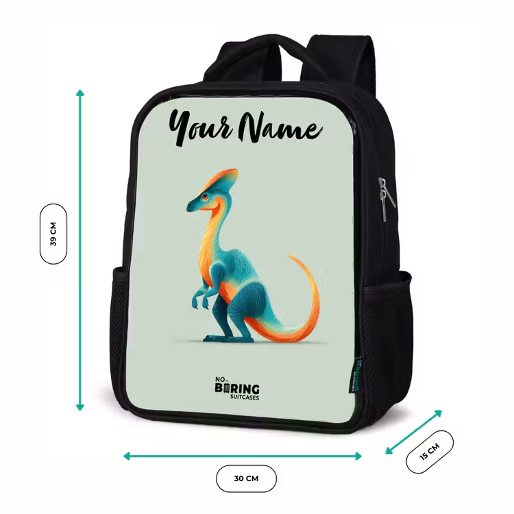 Dino - Blauw - Dier Rugzak - Zwart middel -productfoto_formaten