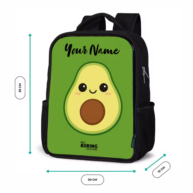 Kawai - Avocado - Groen Rugzak - Zwart middel -productfoto_formaten