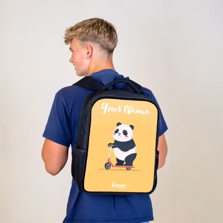 Panda - Step - Geel Rugzak - Zwart middel -sfeer8