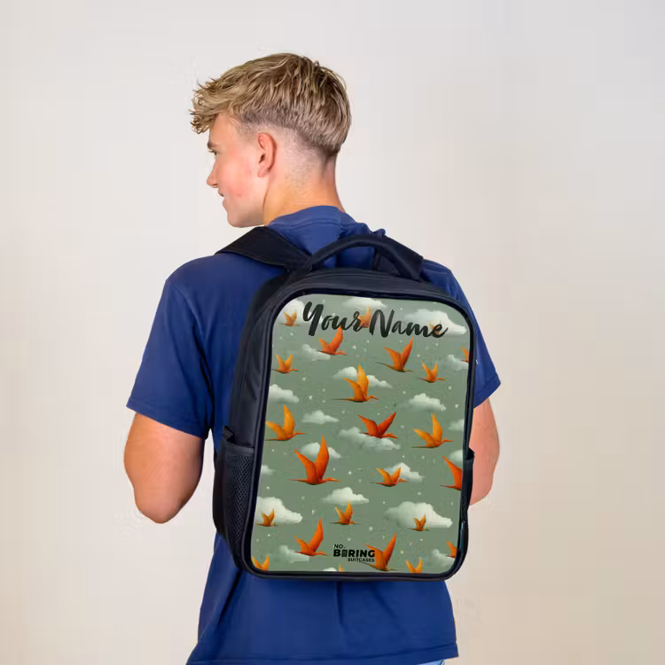 Patroon - Dino - Pterosaurussen Rugzak - Zwart middel -sfeer8