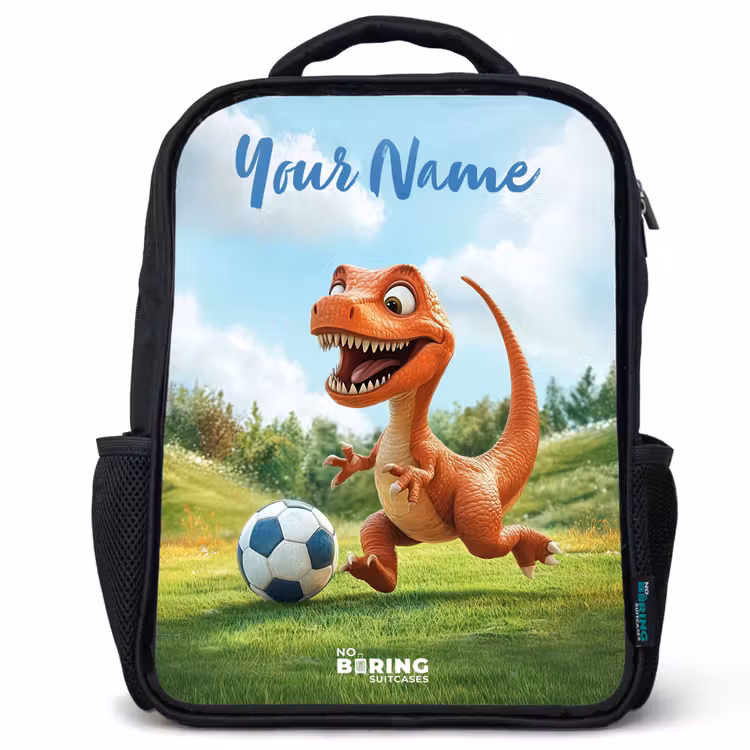 Voetbal - Dino - Sport Rugzak - Zwart middel -3d