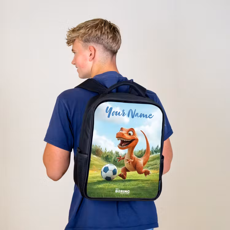Voetbal - Dino - Sport Rugzak - Zwart middel -sfeer8