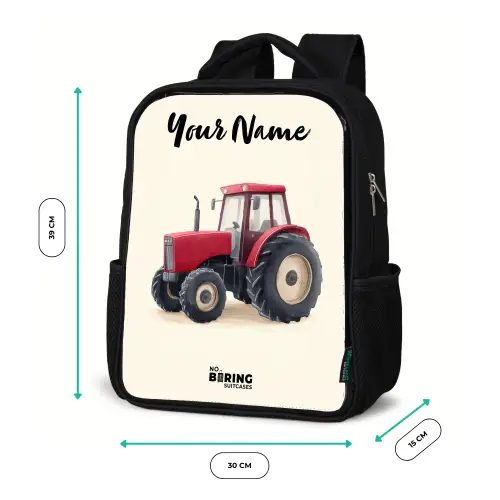 Tractor - Getekend - Rood Rugzak - Zwart middel -productfoto_formaten