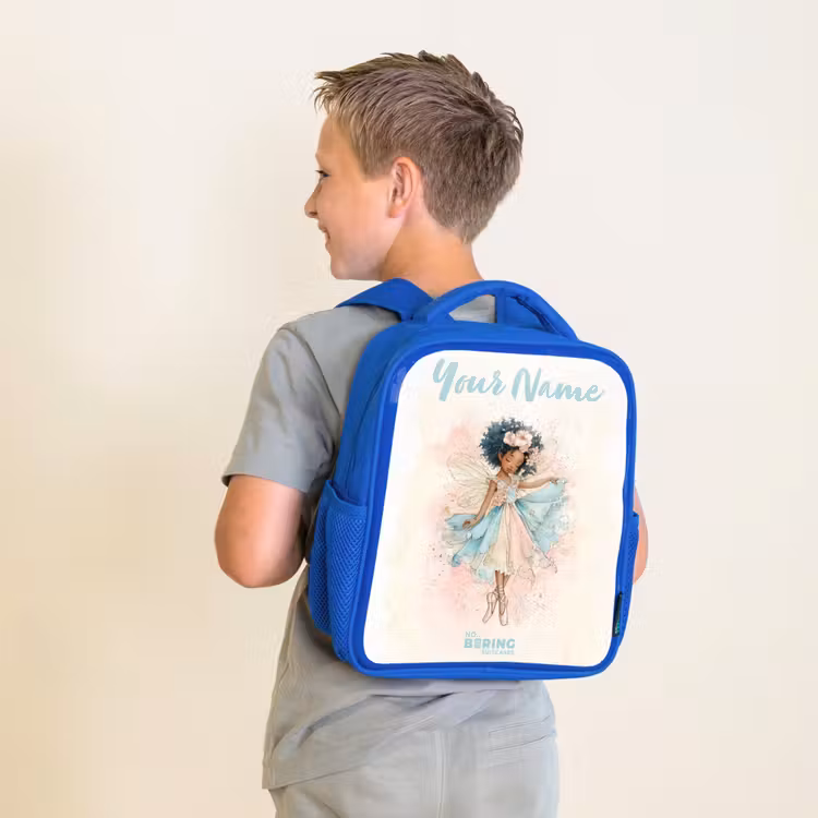 Elf - Ballet - Kleurrijk Kinderrugzak - Blauw middel -sfeer2
