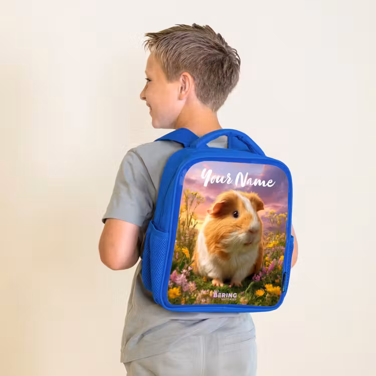 Cavia - Natuur - Dier Kinderrugzak - Blauw middel -sfeer2