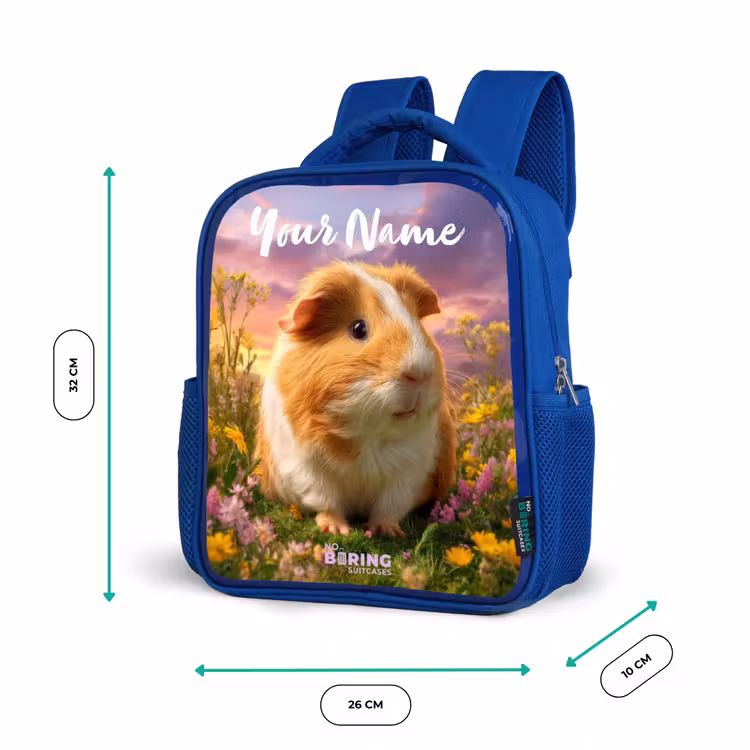 Cavia - Natuur - Dier Kinderrugzak - Blauw middel -productfoto_formaten