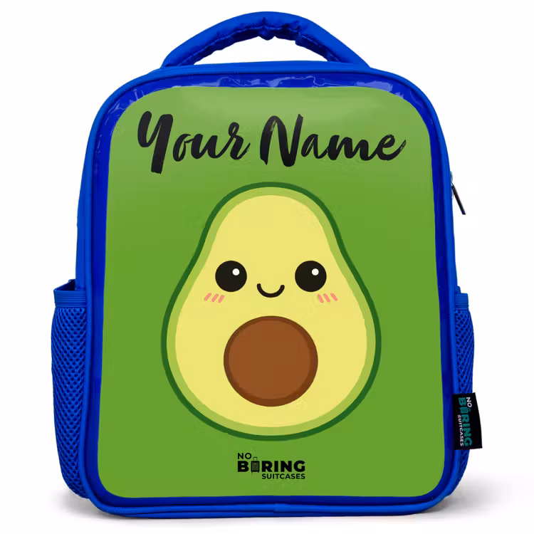 Kawai - Avocado - Groen Kinderrugzak - Blauw middel -3d
