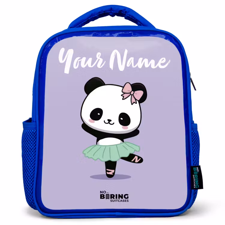 Kawai - Ballet - Panda Kinderrugzak - Blauw middel -3d
