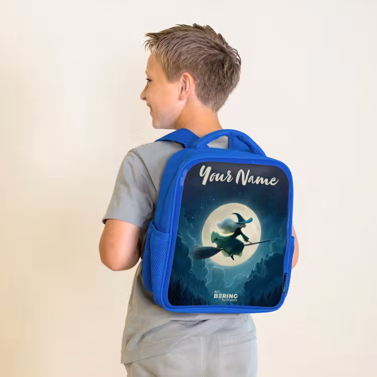 Nachtelijke Vlucht over het Woud Kinderrugzak - Blauw middel -sfeer2