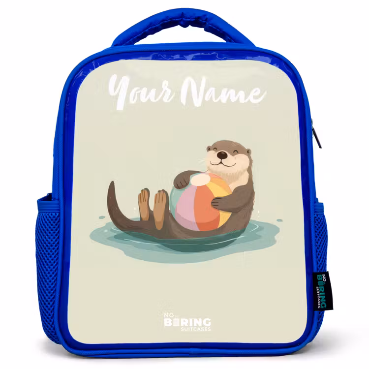 Otter - Strandbal - Water Kinderrugzak - Blauw middel -3d