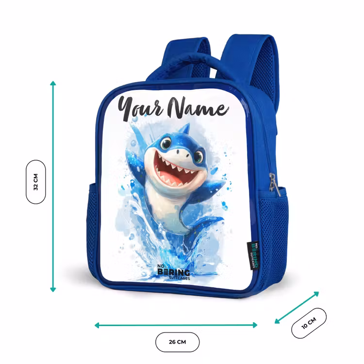 Haai - Tanden - Water Kinderrugzak - Blauw middel -productfoto_formaten