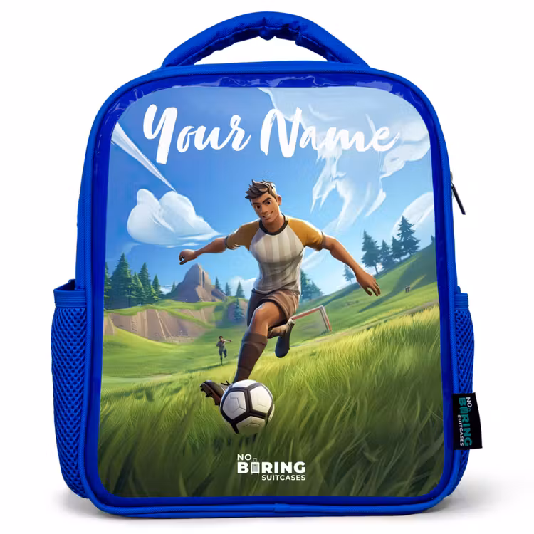 Voetbal - Jongen - Goal - Voetbaltenue Kinderrugzak - Blauw middel -3d
