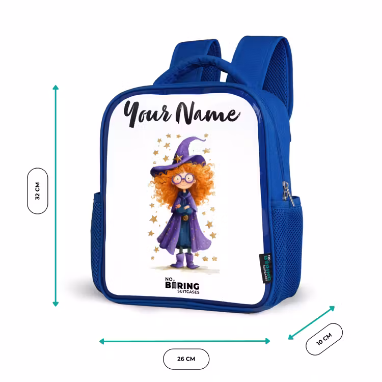 Sterrenmagie met krullen Kinderrugzak - Blauw middel -productfoto_formaten