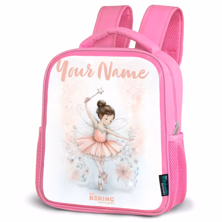 Ballerina - Elf - Fee Kinderrugzak - Roze middel -schuin
