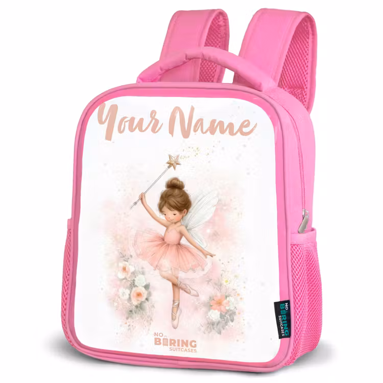 Ballerina fee in roze Kinderrugzak - Roze middel -schuin