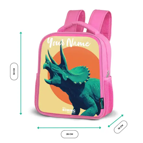 Dino - Triceratops - Dier Kinderrugzak - Roze middel -productfoto_formaten