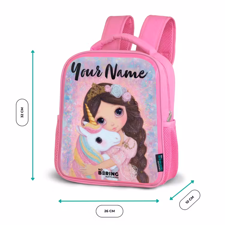 Meisje - Eenhoorn - Glitter Kinderrugzak - Roze middel -productfoto_formaten