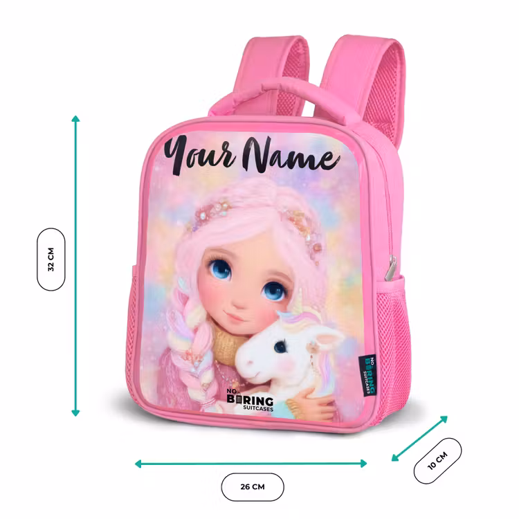 Meisje - Eenhoorn - Roze Kinderrugzak - Roze middel -productfoto_formaten