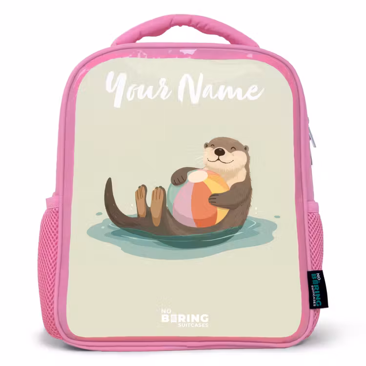 Otter - Strandbal - Water Kinderrugzak - Roze middel -3d