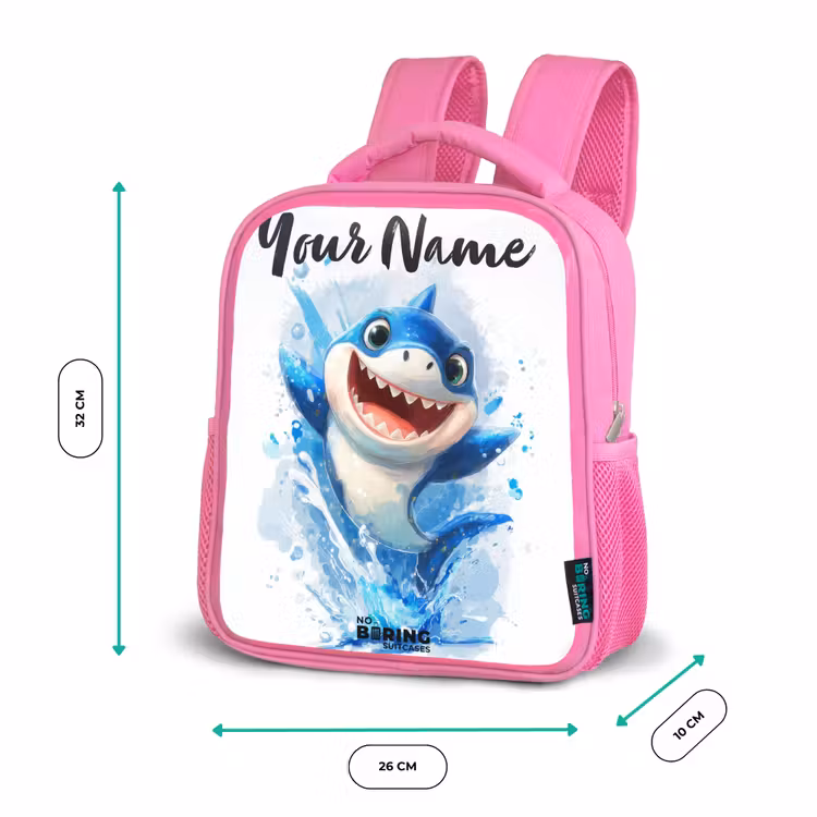 Haai - Tanden - Water Kinderrugzak - Roze middel -productfoto_formaten