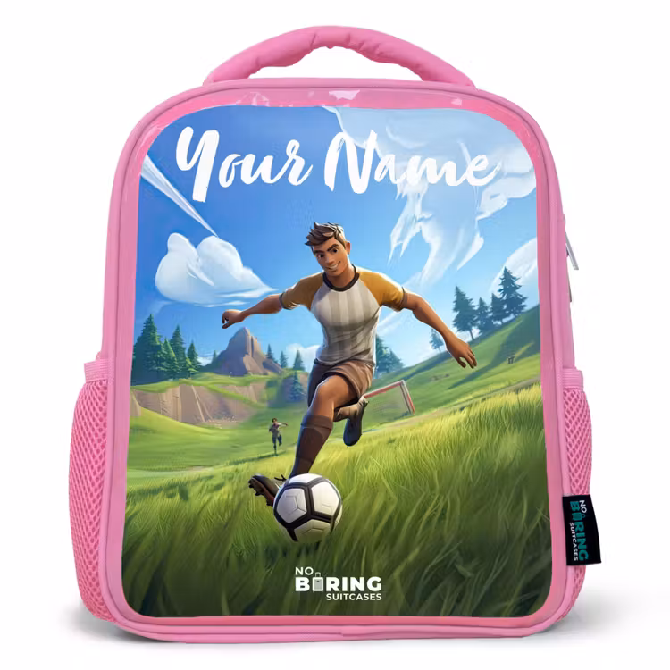 Voetbal - Jongen - Goal - Voetbaltenue Kinderrugzak - Roze middel -3d