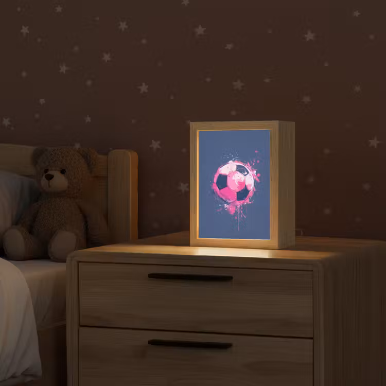 Abstract - Voetbal - Spatten - Roze Light Box met kabel klein -sfeer1_kind