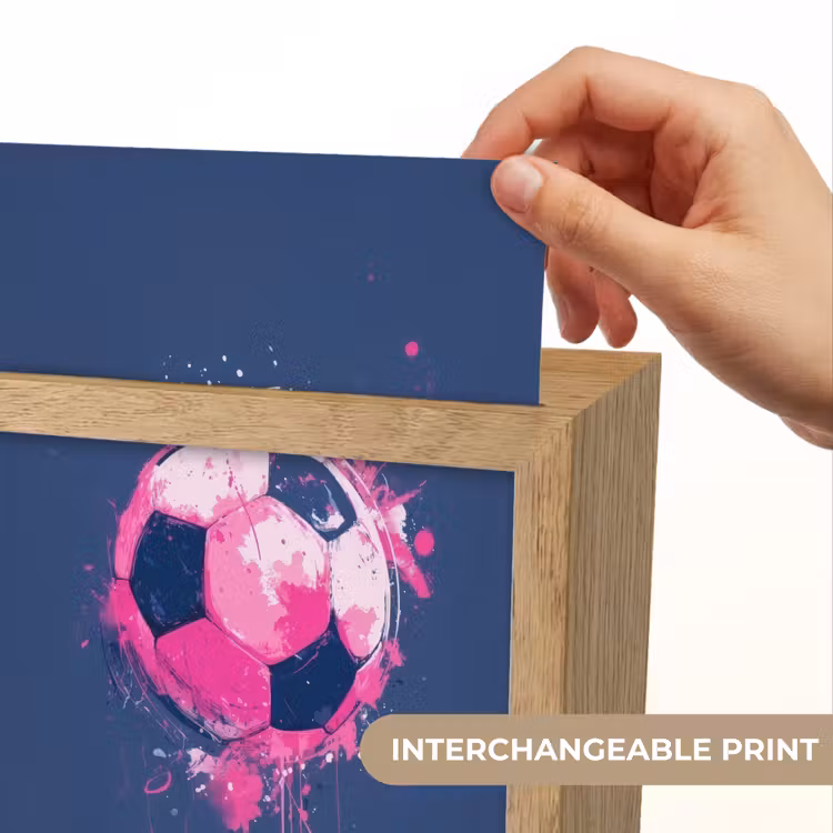 Abstract - Voetbal - Spatten - Roze Light Box met kabel (Kinderlampje) klein -USP_websiteprintEN