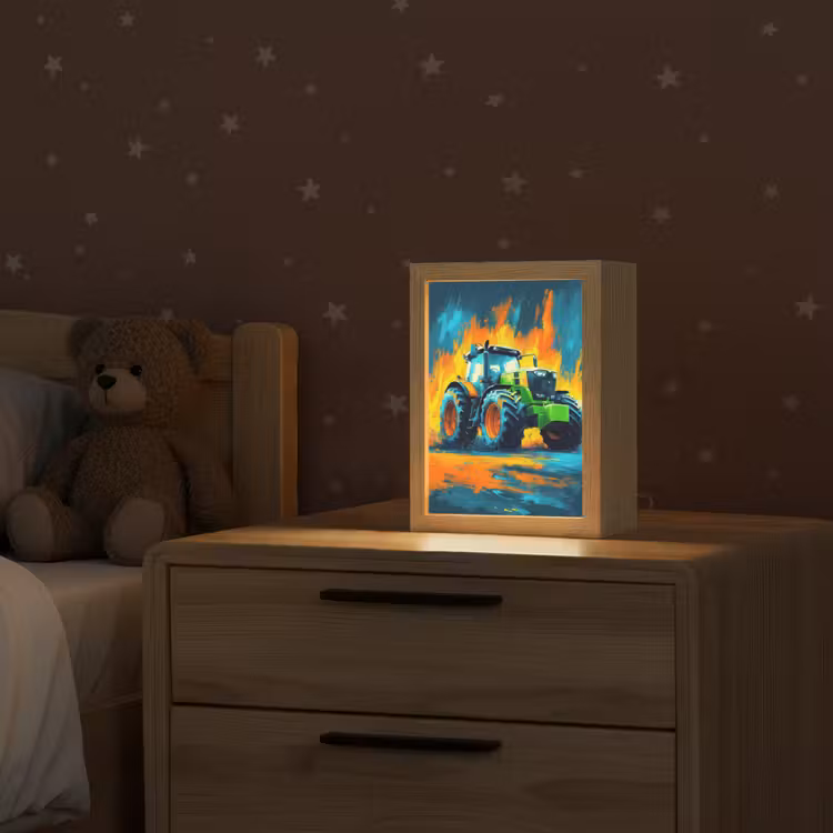 Abstract - Tractor - Groen Light Box met kabel klein -sfeer1_kind