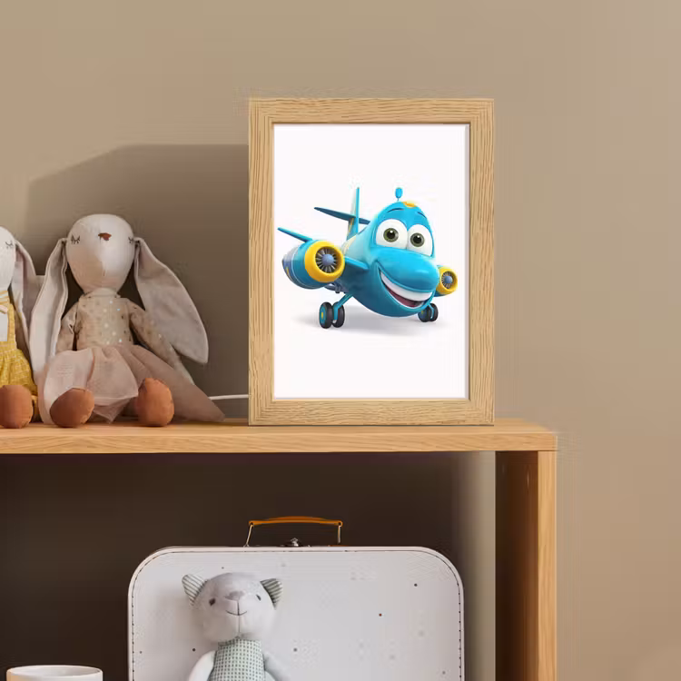 Vliegtuig - Blauw - Kinderen - Jongens Light Box met kabel klein -sfeer2_kind