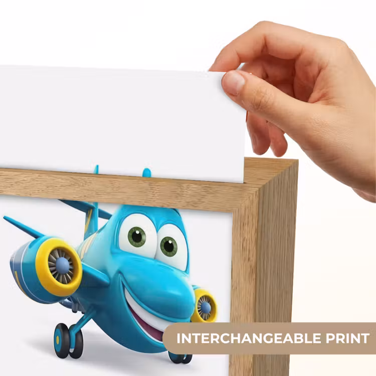 Vliegtuig - Blauw - Kinderen - Jongens Light Box met kabel (Kinderlampje) klein -USP_websiteprintEN