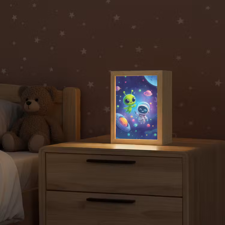 Alien - Astronaut - Ruimte - Planeten Light Box met kabel klein -sfeer1_kind