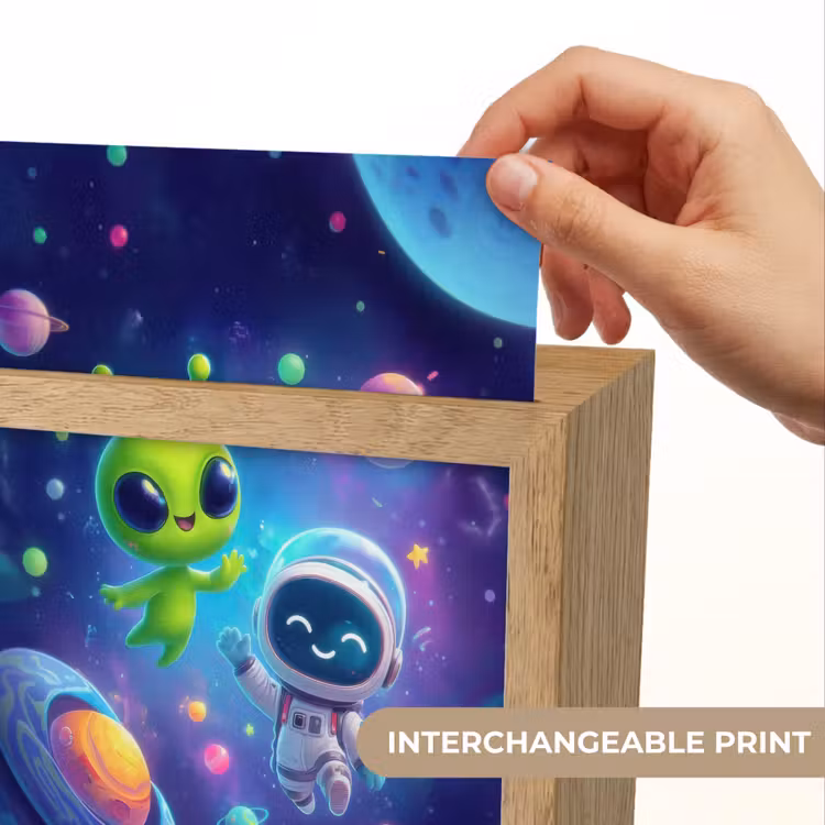 Alien - Astronaut - Ruimte - Planeten Light Box met kabel (Kinderlampje) klein -USP_websiteprintEN