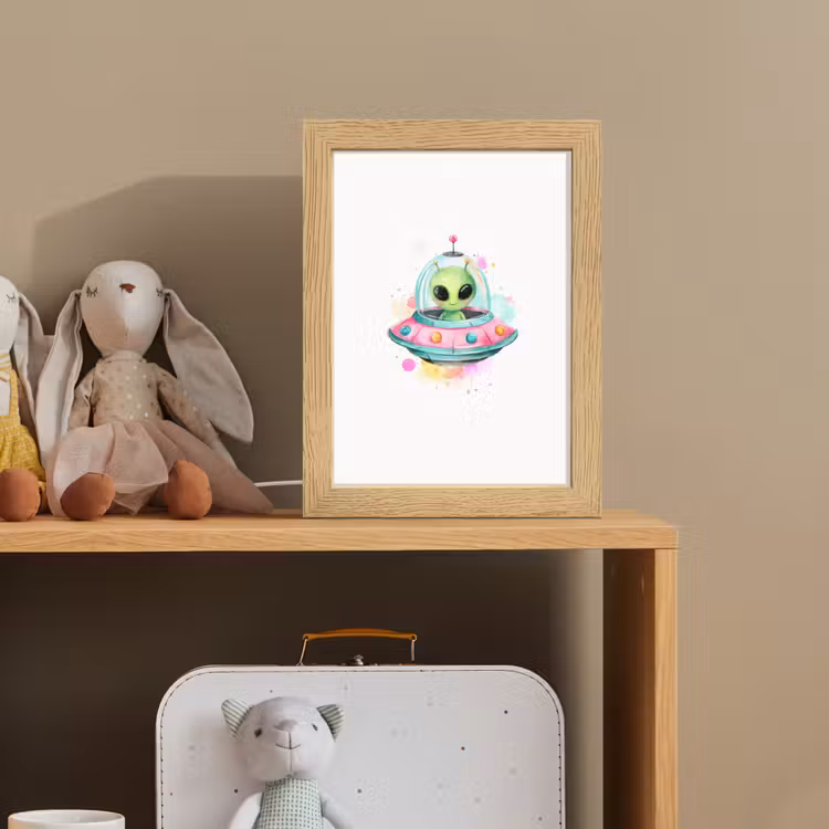 Alien - Ufo - Kleurrijk Light Box met kabel klein -sfeer2_kind