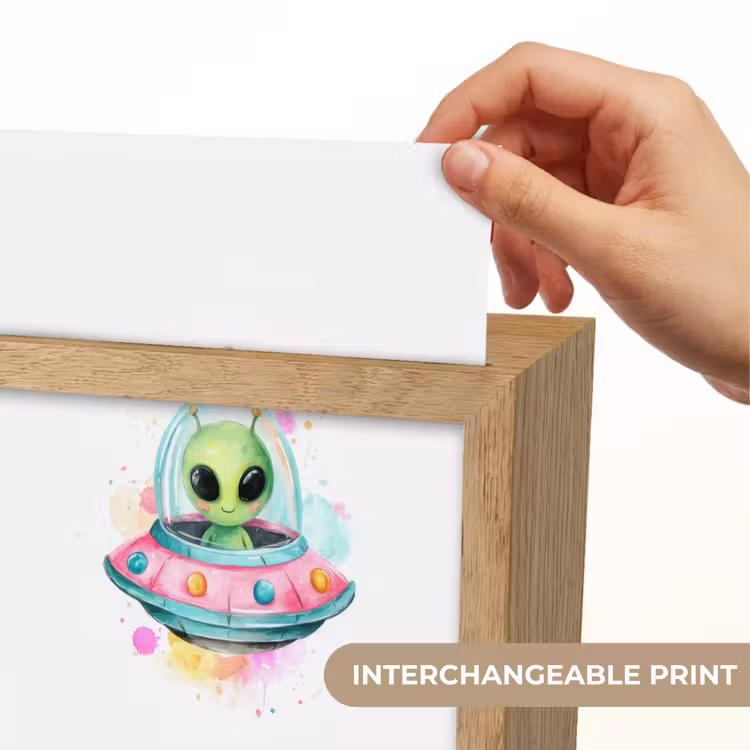 Alien - Ufo - Kleurrijk Light Box met kabel (Kinderlampje) klein -USP_websiteprintEN