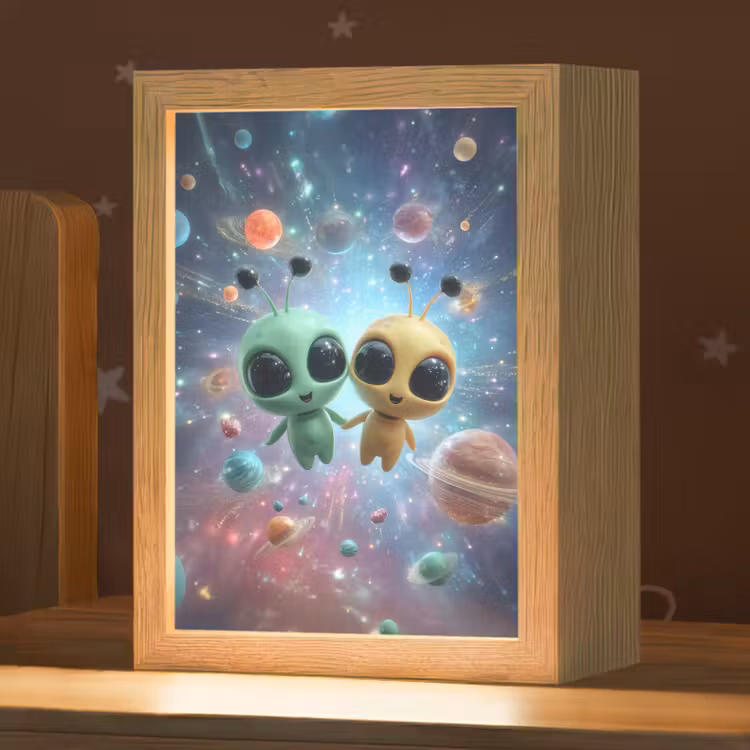 Aliens - Ruimte - Planeten Light Box met kabel klein -zzz_3d_website
