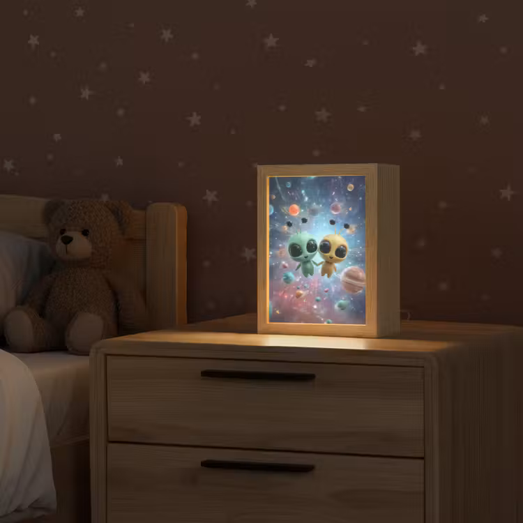 Aliens - Ruimte - Planeten Light Box met kabel klein -sfeer1_kind