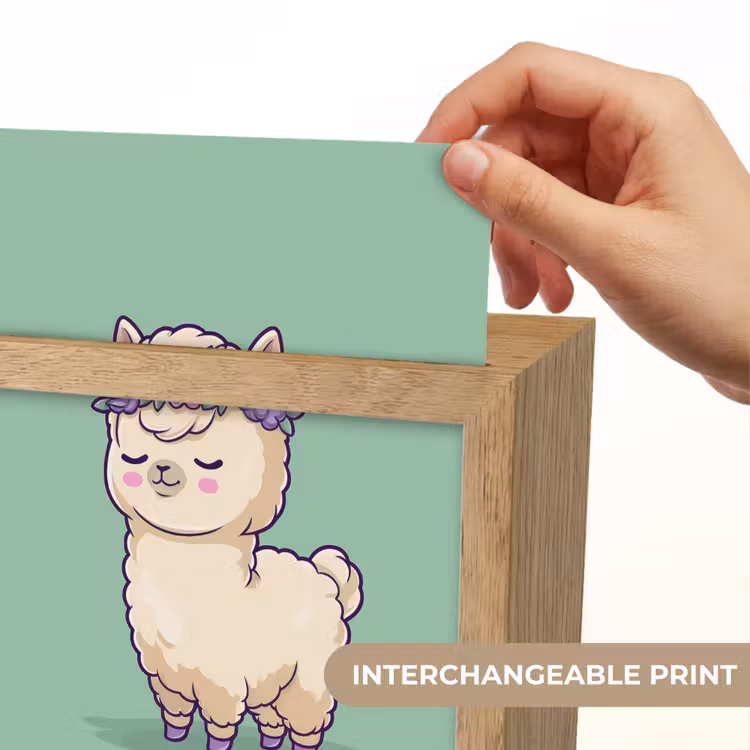 Alpaca - Groen - Bloemendiadeem Light Box met kabel (Kinderlampje) klein -USP_websiteprintEN