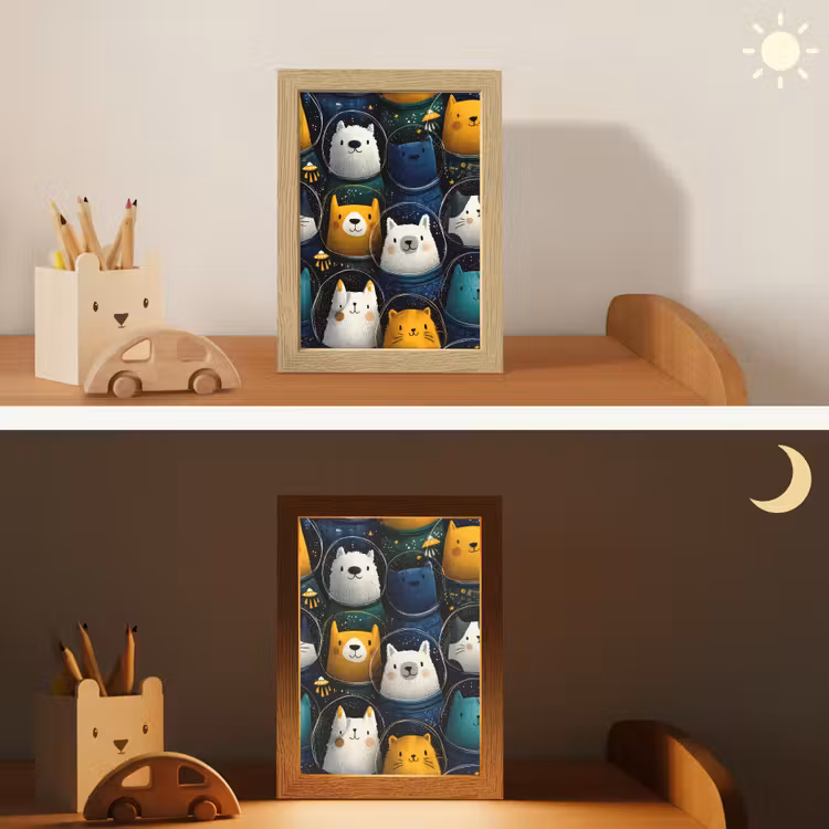 Dieren - Ruimtepakken - Sterren Light Box met kabel klein -sfeer3_kind
