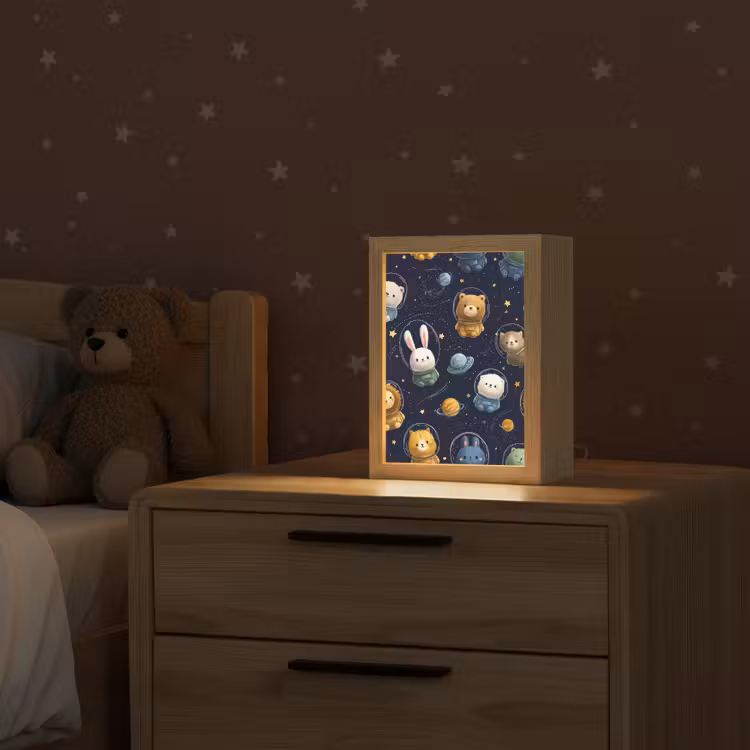 Dieren - Sterrenhemel - Ruimte Light Box met kabel klein -sfeer1_kind