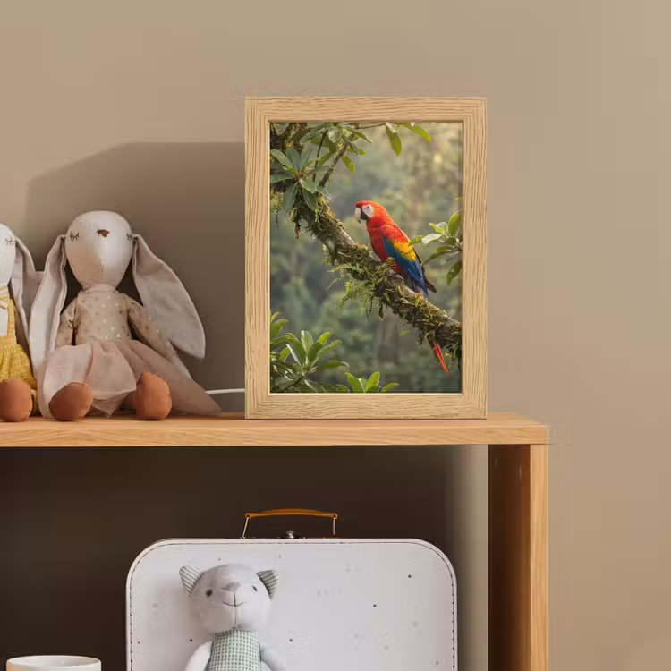 Ara - Jungle - Rood Light Box met kabel (Kinderlampje) klein -sfeer2_kind