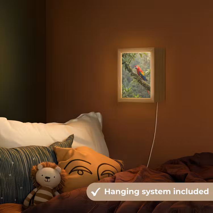 Ara - Jungle - Rood Light Box met kabel (Kinderlampje) klein -sfeer5_kind_EN