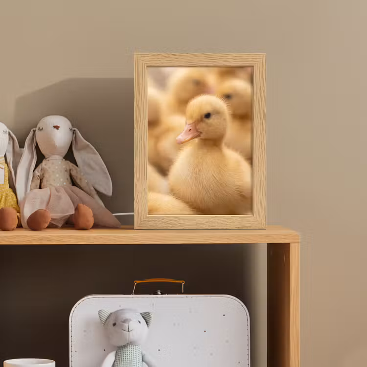 Pijltje - Eend - Natuur - Geel Light Box met kabel (Kinderlampje) klein -sfeer2_kind
