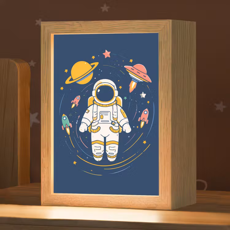 Astronaut - Planeten - Raket Light Box met kabel klein -zzz_3d_website