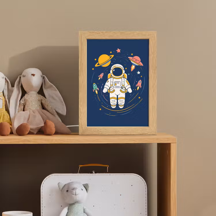 Astronaut - Planeten - Raket Light Box met kabel klein -sfeer2_kind