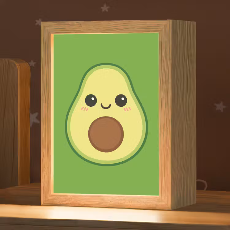 Avocado - Groen - Speels Light Box met kabel klein -zzz_3d_website